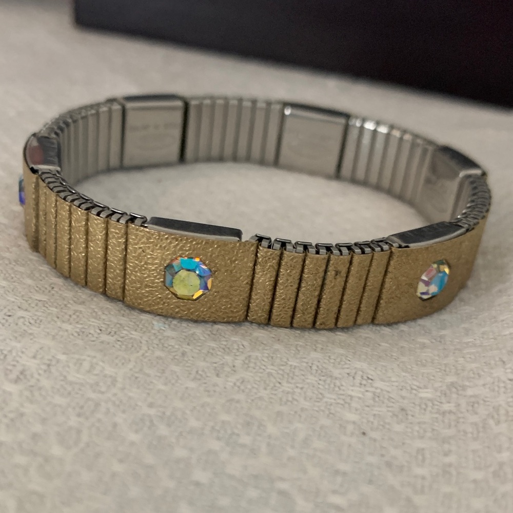 Mid century Aimante Gold Stretch Bracelet